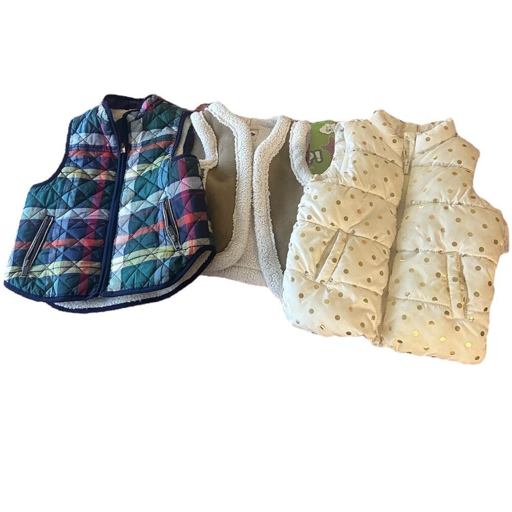 Girls winter vest LOT size 5/6 puffer and fleece